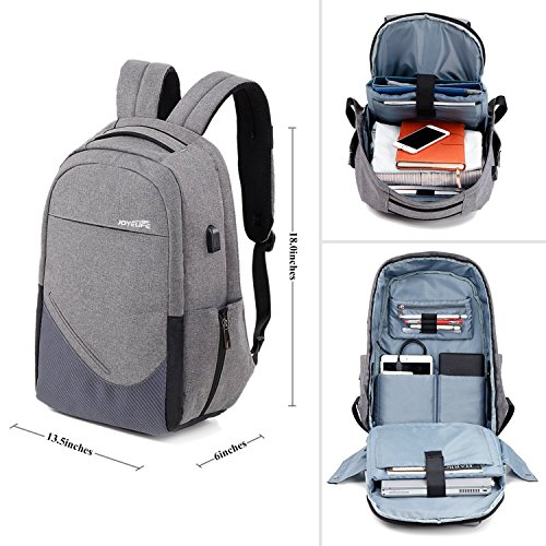 WinBridge Anti-Diebstahl-Laptop-Rucksack Reisetasche mit USB-Ladeanschluss Wasserdicht Business Daypack 【BP002】 - 3
