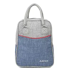 ADIRSA LB3025 Canvas Insulated Lunch / Tiffin Bag (Navy Blue ).