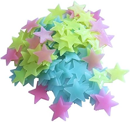 100pcs/lot Glow Wall Stickers Decal Baby Kids Bedroom Home Decor Color Stars Luminous Fluorescent 4colors