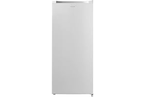 INFINITON ELECTRONICS INFINITON CV-A125B - Congelador Vertical, 140 litros, 125 cm de Altura, Cíclico, 4 cajones + 1 compartimiento Flap, Regulación en Altura, Puerta Reversible, E, Blanco