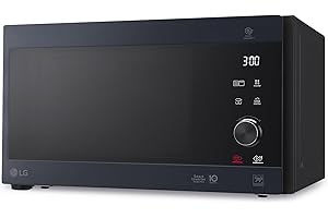 LG MH6565CPW Microonde con Grill e Display Digitale, 25 Litri e 1000 W, Microonde LG con Smart Inverter e EasyClean, Mantiene Sapore e Nutrienti, Nero