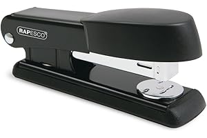 Rapesco R53500B2 Bowfin Half Strip Metal Stapler, 25 Sheet Capacity, Black