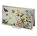 Produktbild Schreibtisch-Accessoire original Kartenhalter natürliche Perlmutt, Pflanzen und Insekten asiatischen Design weiß, harter etui für 15-20 Karten