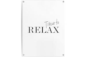 REINDERS Gartendeko, Time to Relax, Garten, Bilder, Wanddeko, Room Decor, Leinwand, Schwarz-Weiß, 80x60cm