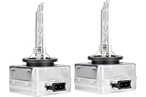 Miyinla D1S Xenon Bulb, 5000K Xenon Headlight Bulbs, Xenon Headlight 2Pcs Car Front Headlight 6000K 35W Car Front Headlight D1S Xenon Lamp 12V/24V Universal Replacement Bulbs