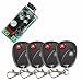 Produktbild AC 220 V 1 CH RF Wireless Remote Control Switch System Receiver Transmitter 2 Buttons 4pcs Controller 433 MHz