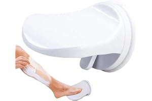 YIJOY Poggiatesta da doccia | Poggia piedi in plastica a ventosa antiscivolo | Poggia doccia per radersi le gambe | Pedale Antiscivolo per la doccia