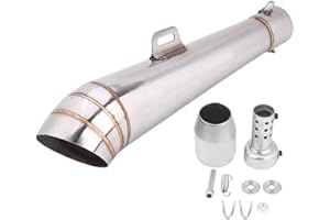 EBTOOLS per silenziatore pentola moto nero per 2x universale motorcycle muffler In Acciaio Inox Moto Scarico Universale Tubo Coda Silenziatore Terminale Tubo Tubo