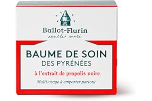 BALLOT-FLURIN NOS ABEILLES VEILLENT SUR VOTRE BIEN-ÊTRE Ballot Flurin - Baume Soin Pyrénées - Propolis noire - Fabriqué en France - Certifié Comébio - 30 ml
