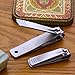 Nail Clippers Set of 2 Stainless Steel for Both Male and Female Including a Bonus Storage Wallet and Nail Block by Bodest - Wide Opening and Sharp Blades For Fingernails & Toenails.