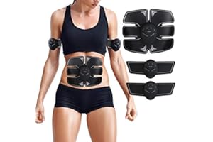 ZHENROG Elettrostimolatore Muscolare EMS Addominali Trainer,Cinghia tonificante addominale con,ABS Stimolatore Addome/Braccio/Gambe/Waist/Glutei Massaggi-attrezzi Uomo/Donna