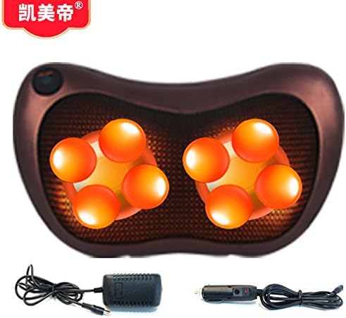 ZHFC Massage Tool ZHFC-Cervical massager, neck multi-purpose electric whole body massage massager - mother's Day gift, 8 wheel Gold Brown (for home use)
