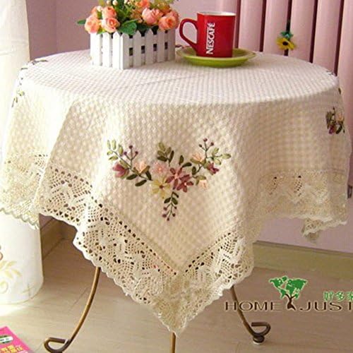 TRE rural round table cloth/ table cloth/ table cloth/Ribbon embroidery multi-purpose cloth-A diameter140cm(55inch)