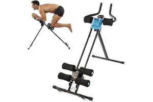 GYMFORM Appareil de Musculation AB Generator, Appareil de fitness + Cardio, 5 niveaux, Tonification des abdominaux, jambes, bras, un équipement complet et fonctionnel, Pour femmes et hommes