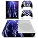 Produktbild Morbuy Xbox ONE S Design Folie Skin Vinyl Aufkleber Sticker für Microsoft Xbox ONE S Konsole + 2 Controller Skins Set (Elektrisch Blau)