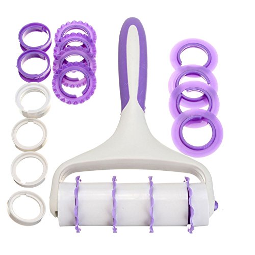 OUNONA Dekorieren Werkzeuge Kunststoff Fondant Ribbon Cutter (Lila) - 2