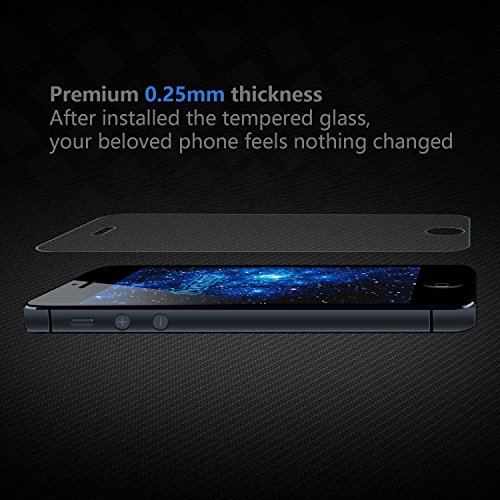 iPhone SE Panzerglas Panzerglas Schutzfolie [3 Stück],Aribest Ultra-klar Panzerglas Schutzfolie für iPhone 5 5S 5C SE 4 Zoll 3D Touch Kompatibel (0.25mm HD Ultra Clear) - 2