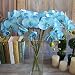 Produktbild FENGLANG Kunstpflanze Orchidee Weiß Phalaenopsis Purple 3PCS (Blau)