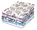 Produktbild Babymajawelt Moltontücher SOFT - Flanellwindeln Weiss/Bunt Mix 70x80 cm, Schnuffeltuch Schmusetuch Spucktücher, Wickelunterlage (Mädchen, 5 Pack)