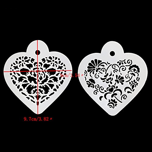 Amazingdeal365 Doppel Herz Metall Form Stanzschablonen Schablonen Schneiden DIY Dekor Sammelalbum Karten Buchzeichen Lesezeichen als Geschenk für Freunde Geburtstag Kinder,Kindergarten Hobby Schule Handarbeit Unterricht usw. Ein tolles Geschenk! - 3