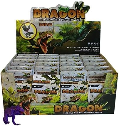 Full box of 24 x Buildable Dragons in individual boxes. Ideal for party bag fillers / fillings, pinata prizes or role play