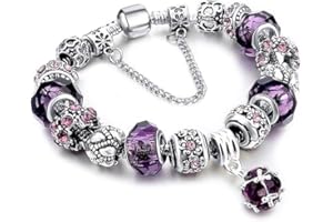 YIZHIXIANGQ Armband mit Charms Kinder, Mädchen Armbänder, Schmuck Damen Armband, Glitzerndes Bettelarmband, Personalisierte Armbänder, Freundschaftsarmband für Mädchen, Frauen