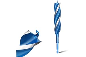 Teronbeta Foret à Bois Hélicoïdal 20mm x 155mm Professionnel Mèche pour Bois avce Pointe Pilote und 1/4 Pouce Tige Hexagonale pour le Travail du Bois