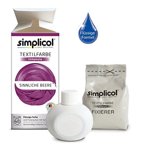 Simplicol Textilfarbe intensiv all in 1 -Flüssige Rezeptur „Sinnliche Beere“ Neu! - 3