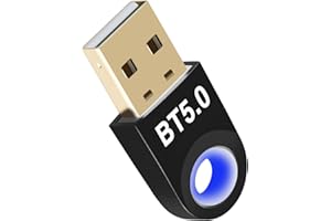 Ikadiya Adaptateur Bluetooth 5.0, Dongle Bluetooth, USB Bluetooth pour PC Adaptateur Bluetooth, Prend en Charge Windows 7/8/ 8.1/10, pour PC, TV, Voiture, Maison, Casque