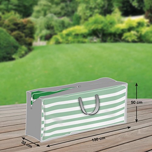 Premium Schutzhülle für 4 Gartenmöbelauflagen aus Polyester Oxford 600D von ‚mehr Garten‘ — Tragetasche für Gartenstuhlauflagen - 2