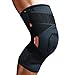 Produktbild Kniebandage, Kniebandage mit Gel gepolsterte Stützen Druck Gurt und Knie Displayschutzfolie für Laufen, Sport, Gelenk Patella Schmerzlinderung und Verletzungen recovery-single, Black-L