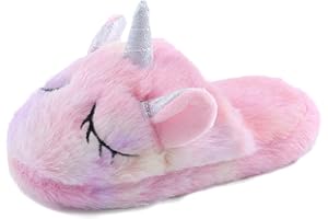 MASOCIO Pantofole per Bambini Peluche Carino Scarpe Bimba Ciabatte da Casa Antiscivolo