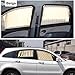 Produktbild BEEAUTO Set von 4 PCS faltbar Sonnenschutz Auto Sonnenschutz Fenster Vorhang Sonnenschirm Fall Visier verstellbar Querbehang Vorhang Windschutzscheibe car-styling 4 Fenster mit Dachreling beige Farbe