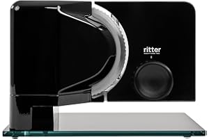 ritter Sono 2 - Cortador eléctrico de pan y rebanador de pan de metal con motor ecológico, fabricado en Alemania, color negro