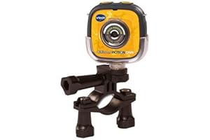 VTech - Kidizoom Action CAM, Cámara de Fotos y vídeos para niños, Incluye Diferentes Soportes para la instalación y Juegos incluidos, Sumergible