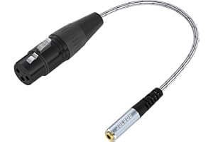 JOLGOO XLR-Buchse auf 3,5-mm-Stereo-Klinken-Audio-Adapterkabel, 3-poliges XLR-Buchse auf 1/8 Zoll TRS-Mini-Klinken-Adapterkabel, 0,3 m, symmetrisches Audio-Konverter-Adapterkabel