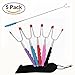 Produktbild 5 Stück Teleskop Grillspieße Marshmallow Sticks Bräter Ausziehbar Edelstahl mit für Camping, Freizeit, Lagerfeuer, Gartenparty, Geburtstag,BBQ ( 9.6-34.3inch )