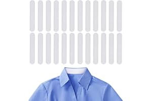 TOPWEL 40PCS Disposable Collar Protector Sweat Pads Self-Adhesive Neck Sweat Protector Neck Liner Pads White Collar Grime Invisible Protector Against Sweat Stain for Women Men (White)