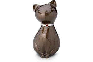 URNS PARADISE Duchess Cat Urn With Pearl Neckless, Pet Urns For Cats Ashes, Pet Cremation Urn For Cat, Memorial Decorative Handmade, Pet Remembrance Gift Cat, Memory Of His Pet