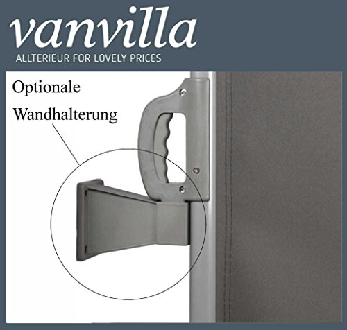 vanvilla Seitenmarkise Sichtschutz Sonnenschutz Windschutz Markise Seitenwand Anthrazit 120×300 cm - 4
