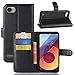 Produktbild Owbb Hülle für LG Q6 Plus / LG Q6 Ultra Schlanke Handyhülle Premium PU Ledertasche Flip Cover Wallet Case mit Stand Function Innenschlitzen Design Schwarz