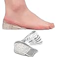 Height Increase Insoles, Adjustable 5-Layer Gel Height Increase Heel Insoles, Silicone Heel Cushion Inserts for Men and Women, Gel Heel Lift Inserts for Leg Length Discrepancy, Invisible Shoe Inserts