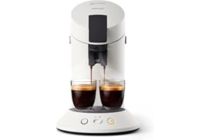 Philips Senseo Original Plus CSA210/10 - Cafetera de monodosis (selección de intensidad, tecnología de café Boost, plástico reciclado), color blanco