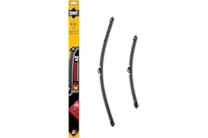 SWF Connect Wycieraczka, K42, Zestaw Wykonany w Niemczech, Płaskie Wycieraczki dla Optymalnej Wydajności Wycierania, 650 mm/500 mm, Przód, Zestaw