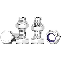 ECSiNG 10 bulloni M6 per regolazione del barilotto del freno della bici, accessori di fissaggio per biciclette, moto, scooter, argento