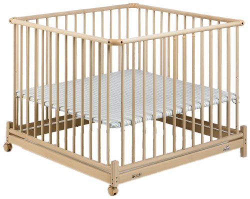 Geuther Europarc Playpen (Natural/ Stripes)