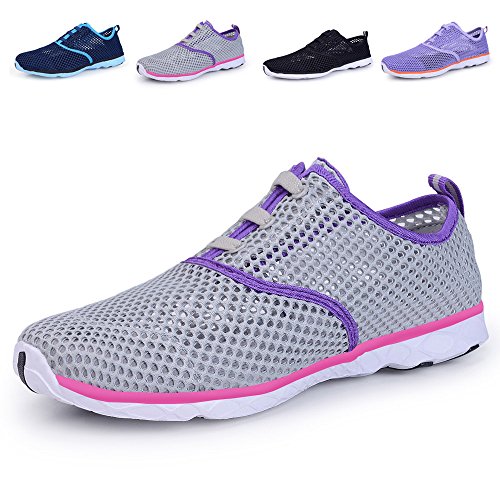 KaLeido Damen Atmungsaktives mesh-oberfl Schnell Trocknend Aqua Wasser Schuhe Grau2 38 KaLeido Damen Atmungsaktives mesh-oberfl Schnell Trocknend Aqua Wasser Schuhe Grau2 38