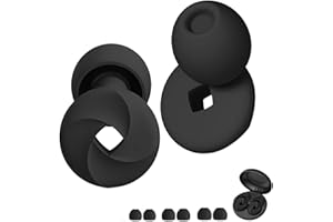 REFRESH Bouchons d'Oreilles en Silicone Souple Anti-Bruit - 3 Tailles Incluses + Boîtier de Rangement - Confort Maximal pour Sommeil, Étude, Travail
