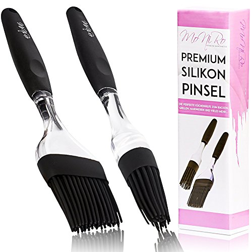 2er Set Premium Backpinsel -- BBQ - Grillpinsel - Back Pinsel - Grill Pinsel im Silikon Design Küchenhilfe Zubehör