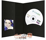 1x100 Daiber Passbildmappen m. CD-Rom-Fach bis 10x15 schwarz